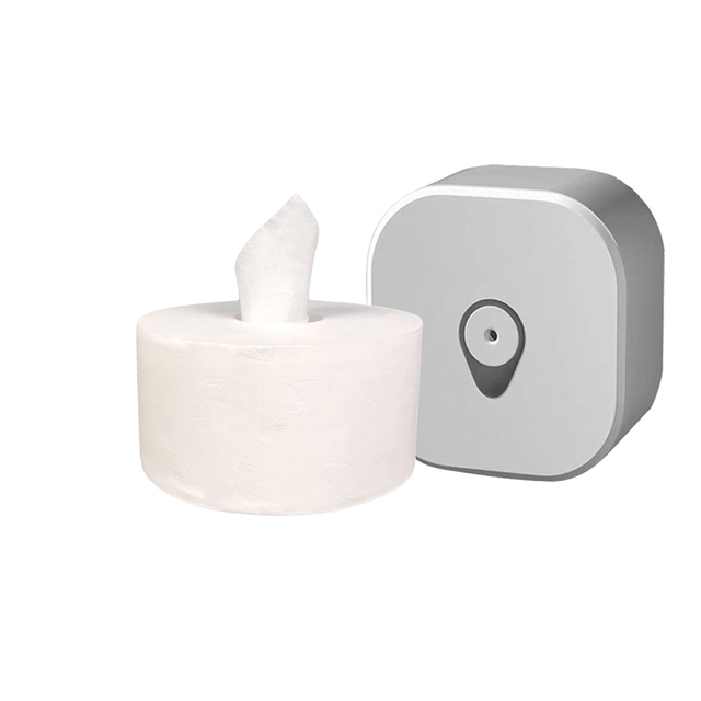 مخصص 600 جرام مركز سحب لفة جامبو ورق التواليت 2رقائق ورق التواليت القابل للذوبان في الماء لغرفة غسيل الفندق