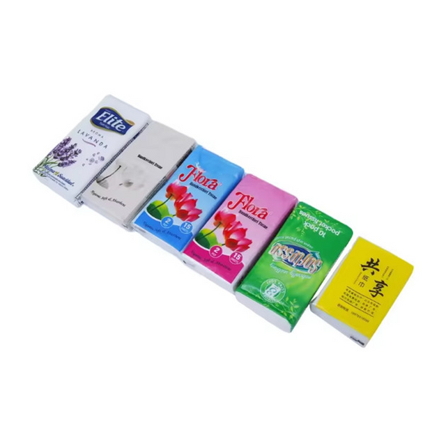 حزمة جيب أساسية فائقة النعومة من لب الخشب البكر مناديل ورقية للوجه مناديل ورقية للاستخدام في السفر